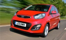 A red Kia Picanto